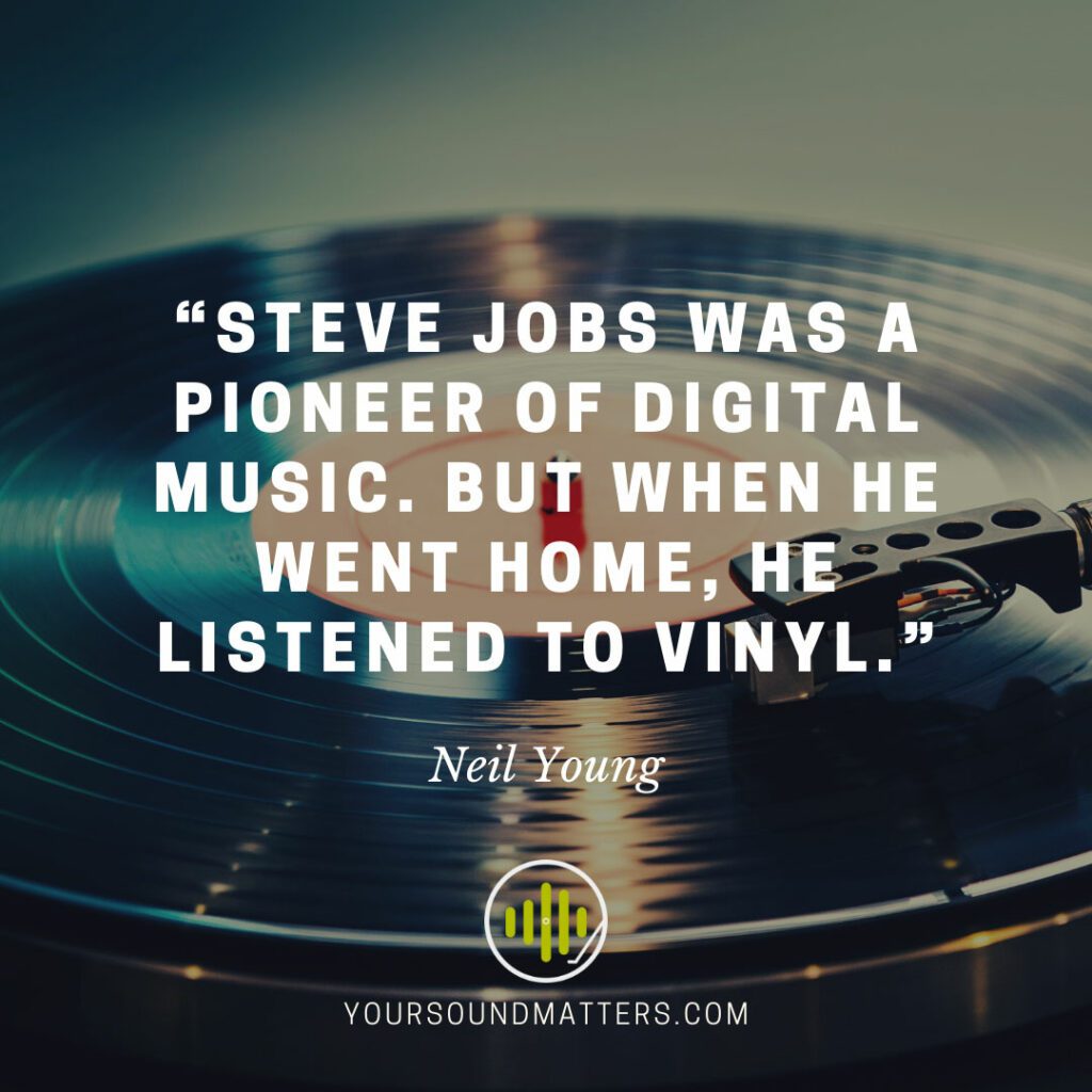 Top vinyl record quotes. Neil Young.