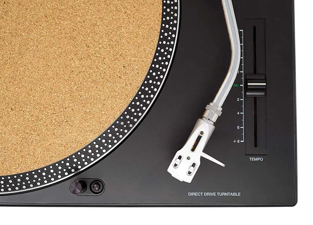 Recessed Surface to Improve Sound 2 Piece  Cork & Nitrile Turntable Mat 